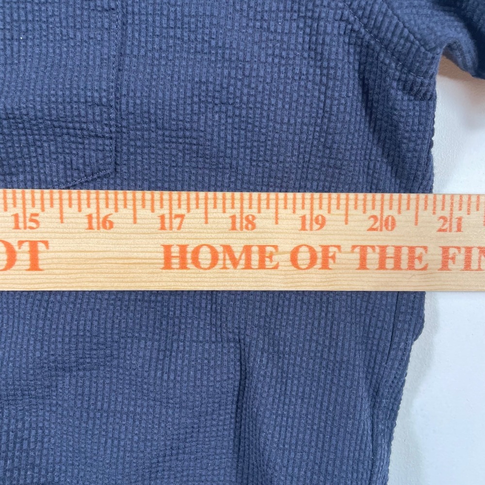 Ministry of Supply Button‎ Down Mens Large Hybrid Seersucker Short Sleeve Navy - Picture 5 of 6